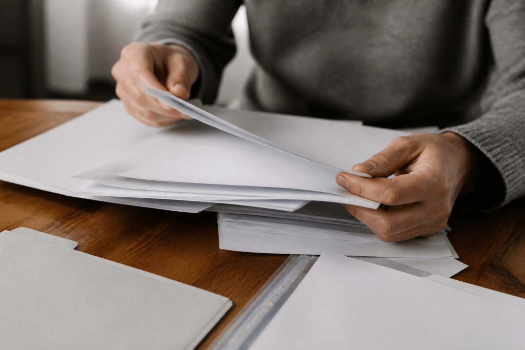 Documents hypothecaires et formulaires de demande de pret immobilier