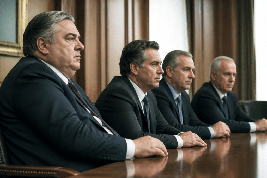 Graphique montrant barres de revenus décroissantes entre politiciens