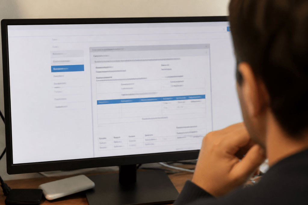 Ecran ordinateur affichant numero fiscal personnel sur site impots