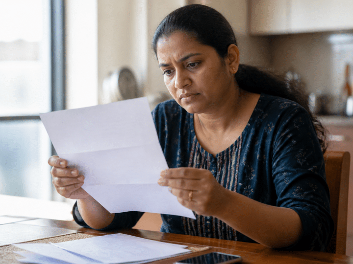 Document administratif montrant deductions multiples sur bulletin paie